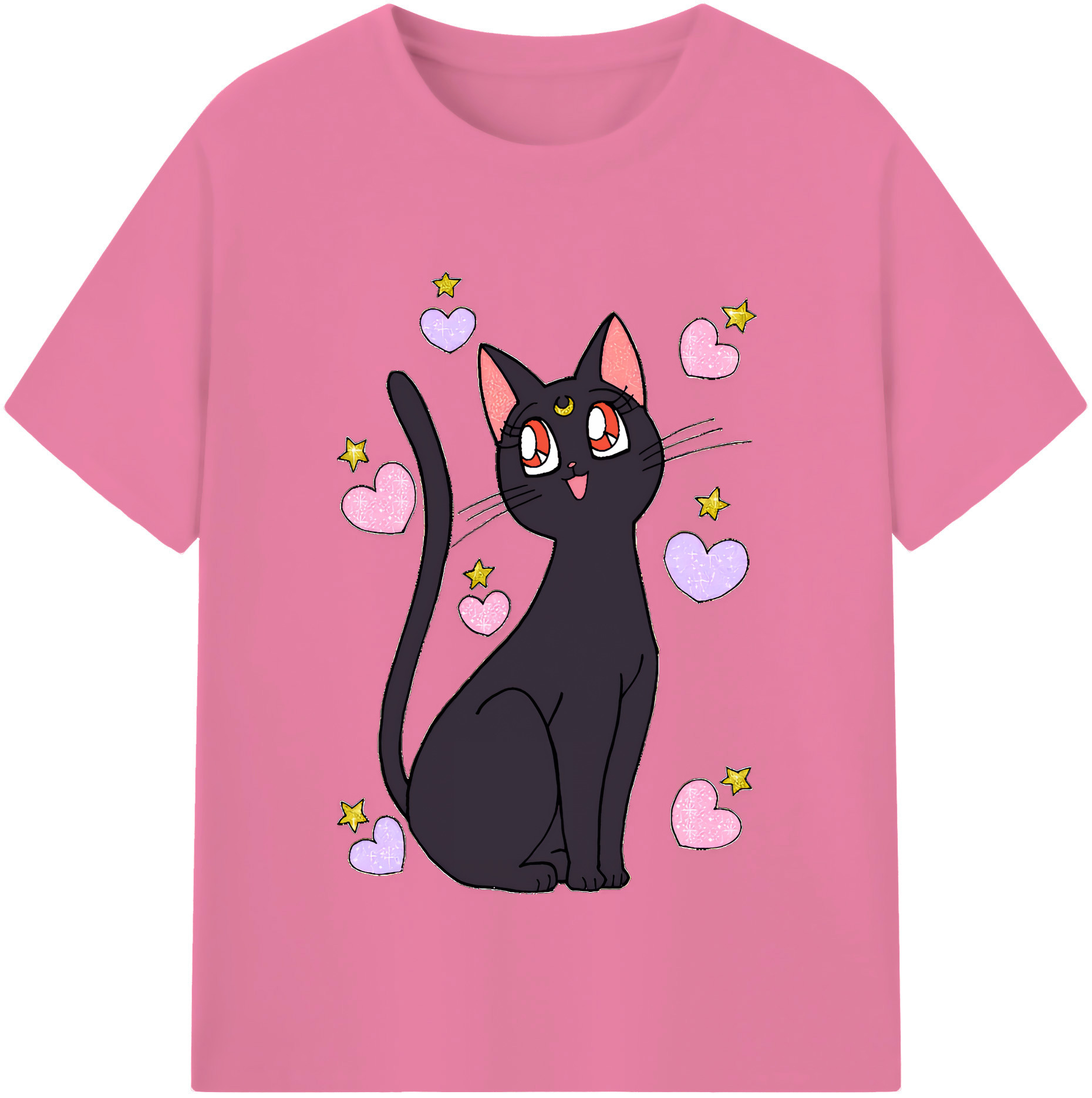 （画像用） 美少女戦士セーラームーン Sailor Moon 綿100％半袖Tシャツ（フロントプリント）